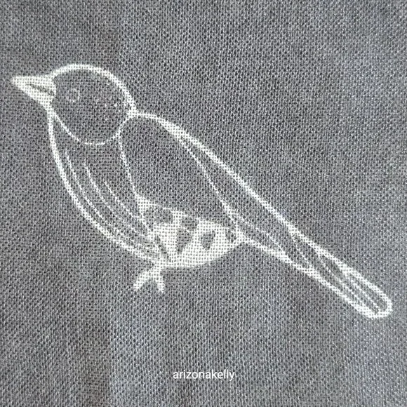 NWT Beck Sondergaard Wool/Silk Sparrow Scarf LIghtweight Bird - Picture 7 of 11